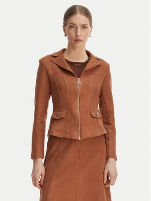 Rinascimento Kurtka z imitacji skóry CFC0127914003 Brązowy Slim Fit