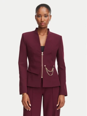 Rinascimento Marynarka CFC0130160003 Bordowy Slim Fit
