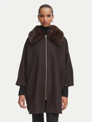 Rinascimento Płaszcz przejściowy CFC0130344003 Brązowy ciemny Oversize