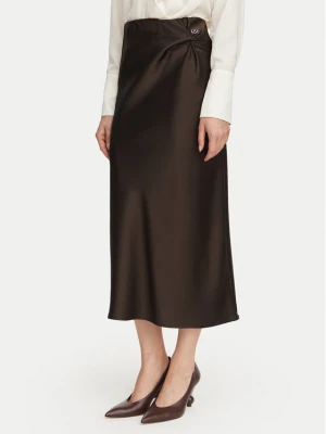 Rinascimento Spódnica midi CFC0130230003 Brązowy ciemny Regular Fit