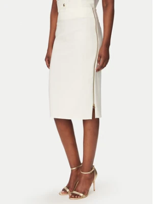 Rinascimento Spódnica ołówkowa CFC0127985003 Biały Slim Fit