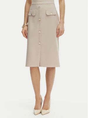 Rinascimento Spódnica ołówkowa CFC0128271003 Beżowy Slim Fit