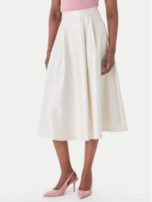 Rinascimento Spódnica trapezowa CFC0127694003 Écru Regular Fit