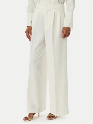 Rinascimento Spodnie palazzo CFC0123671003 Écru Regular Fit