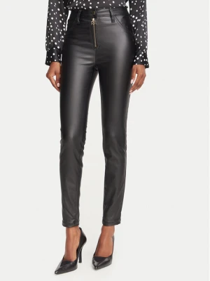 Rinascimento Spodnie z imitacji skóry CFC0130092003 Czarny Flare Fit
