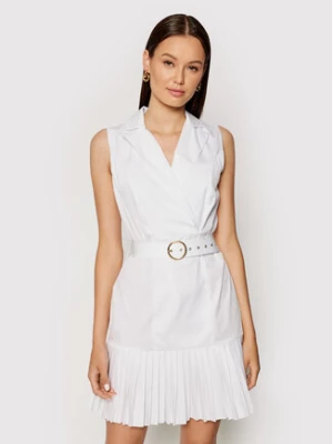 Rinascimento Sukienka koktajlowa CFC0017897002 Biały Regular Fit