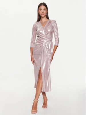 Rinascimento Sukienka koktajlowa CFC0018957002 Różowy Regular Fit