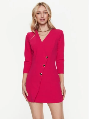 Rinascimento Sukienka koktajlowa CFC0018975002 Różowy Slim Fit