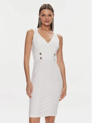 Rinascimento Sukienka koktajlowa CFC0019370002 Biały Regular Fit