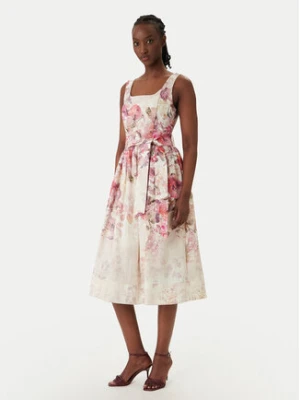 Rinascimento Sukienka koktajlowa CFC0020272002 Kremowy Regular Fit