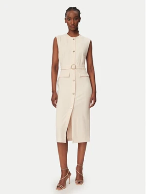 Rinascimento Sukienka koktajlowa CFC0020278002 Beżowy Slim Fit