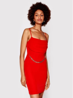 Rinascimento Sukienka koktajlowa CFC0109348003 Czerwony Slim Fit