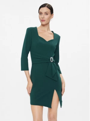 Rinascimento Sukienka koktajlowa CFC0116131003 Zielony Slim Fit