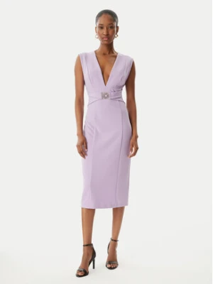 Rinascimento Sukienka koktajlowa CFC0123769003 Fioletowy Regular Fit