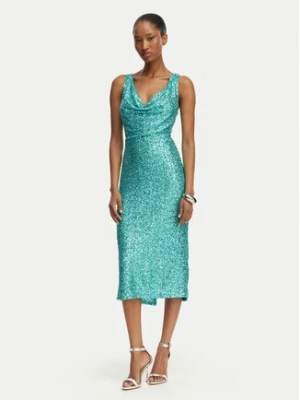 Rinascimento Sukienka koktajlowa CFC0123778003 Zielony Regular Fit