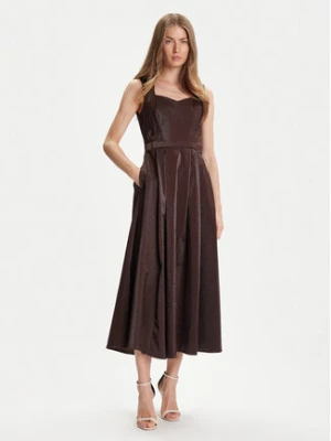 Rinascimento Sukienka koktajlowa CFC0125066003 Brązowy Regular Fit