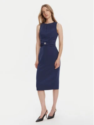 Rinascimento Sukienka koktajlowa CFC0125073003 Granatowy Slim Fit