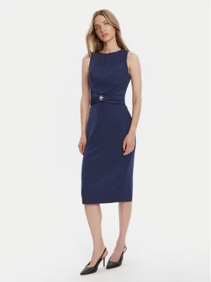 Rinascimento Sukienka koktajlowa CFC0125073003 Granatowy Slim Fit
