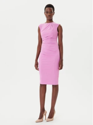 Rinascimento Sukienka koktajlowa CFC0125332003 Różowy Slim Fit