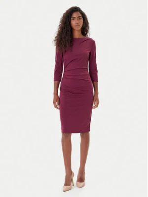 Rinascimento Sukienka koktajlowa CFC0126154003 Bordowy Slim Fit