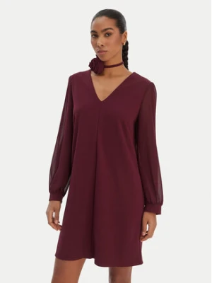 Rinascimento Sukienka koktajlowa CFC0126757003 Bordowy Regular Fit