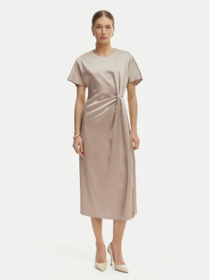 Rinascimento Sukienka koktajlowa CFC0127457003 Beżowy Regular Fit