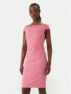 Rinascimento Sukienka koktajlowa CFC0127755003 Różowy Slim Fit