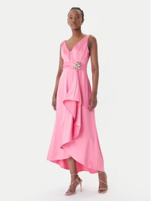 Rinascimento Sukienka koktajlowa CFC0127853003 Różowy jasny Slim Fit