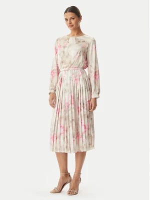 Rinascimento Sukienka koktajlowa CFC0127960003 Beżowy jasny Regular Fit