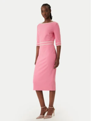 Rinascimento Sukienka koktajlowa CFC0127991003 Różowy Slim Fit