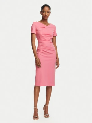 Rinascimento Sukienka koktajlowa CFC0129420003 Różowy Slim Fit