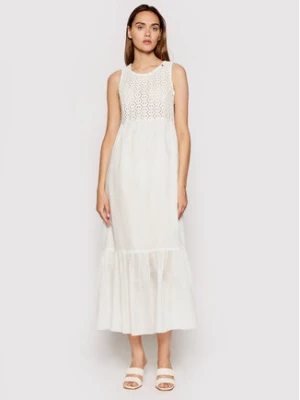 Rinascimento Sukienka letnia CFC0103535003 Biały Regular Fit