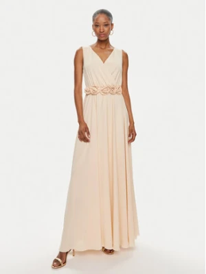 Rinascimento Sukienka wieczorowa CFC0119070003 Beżowy Regular Fit