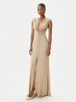 Rinascimento Sukienka wieczorowa CFC0122483003 Złoty Regular Fit