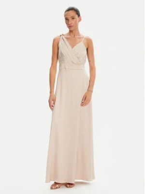 Rinascimento Sukienka wieczorowa CFC0124351003 Beżowy Regular Fit