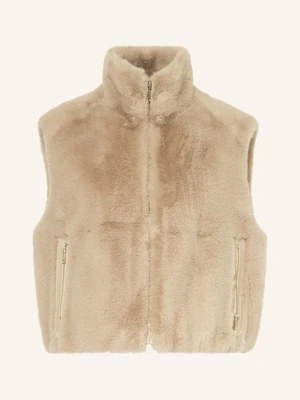 Rino & Pelle Kamizelka Ze Sztucznego Futra beige