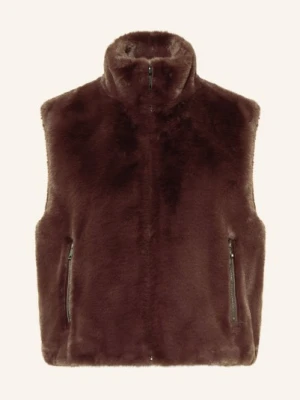 Rino & Pelle Kamizelka Ze Sztucznego Futra rot