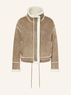 Rino & Pelle Kurtka Beck Z Imitacji Skóry Ze Sztucznym Futrem braun