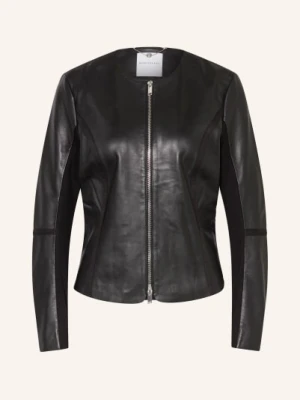 Rino & Pelle Kurtka Skórzana Torri Z Mieszanki Materiałów schwarz