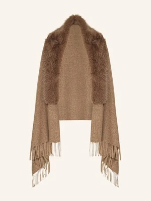 Rino & Pelle Peleryna Wendy Ze Sztucznym Futrem beige