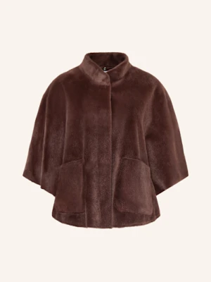 Rino & Pelle Peleryna Ze Sztucznego Futra Dewi braun