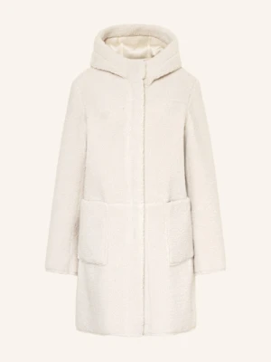 Rino & Pelle Płaszcz Z Pluszowego Materiału Alina, Dwustronny weiss