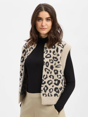 Rino & Pelle Rękaw damski z dzianiny - Elona Kobiety beżowy wzorzysty,