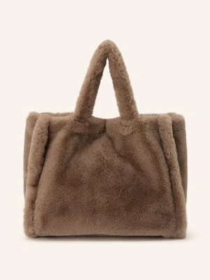 Rino & Pelle Shopperka Na Zakupy Z Sztucznego Futra Daan beige