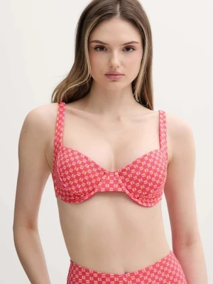 Rip Curl biustonosz kąpielowy kolor różowy lekko usztywniona miseczka 0NDWSW