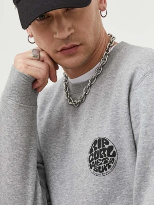 Rip Curl bluza męska kolor szary z nadrukiem