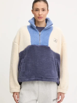 Rip Curl bluza polarowa BLOCK PARTY damska kolor niebieski wzorzysta 0A6WFL