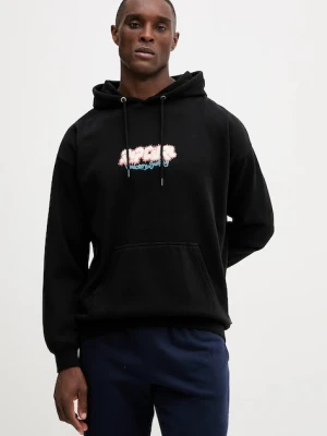 Rip Curl bluza RAW ENERGY męska kolor czarny z kapturem z nadrukiem 092MFL