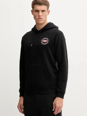 Rip Curl bluza STAPLE męska kolor czarny z kapturem z nadrukiem 095MFL
