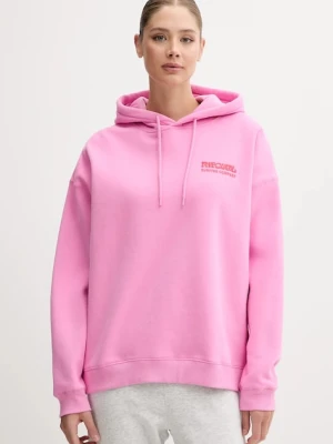 Rip Curl bluza SURF PUFF HERITAGE damska kolor różowy z kapturem z nadrukiem 06AWFL